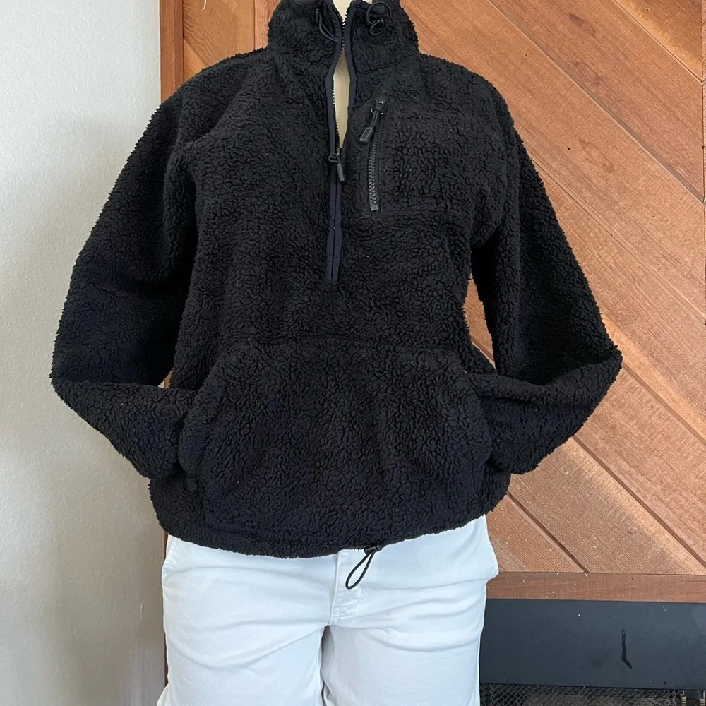 Pink Victoria Secret black teddy sweater - Picture 2 of 3